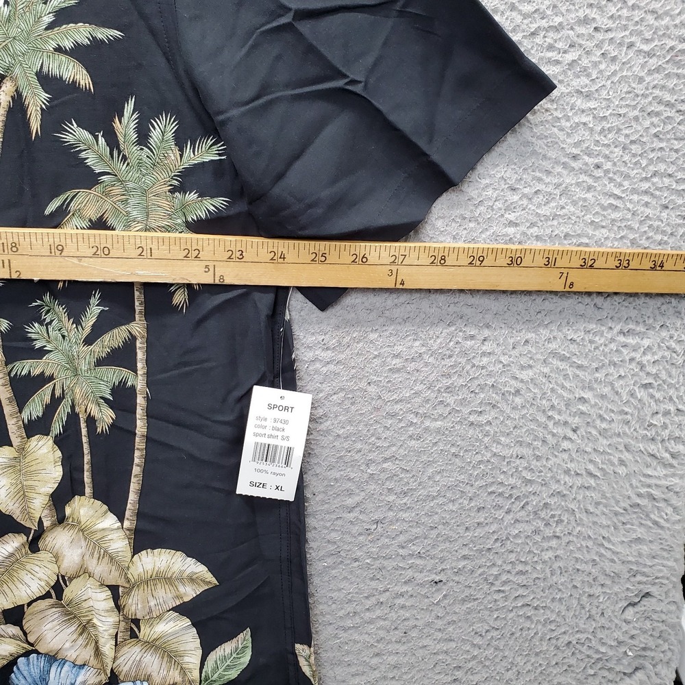 Campia Shirt Mens XL Multi Tropical Palm Tree Easy Care Cool Comfort Button-Up - Picture 4 of 6